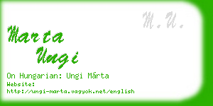 marta ungi business card
